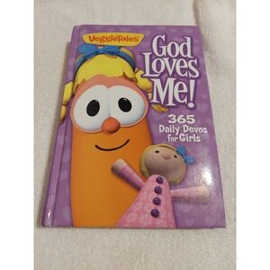 VeggieTales God Loves Me! 365 Daily Devos for Girls Christian Book